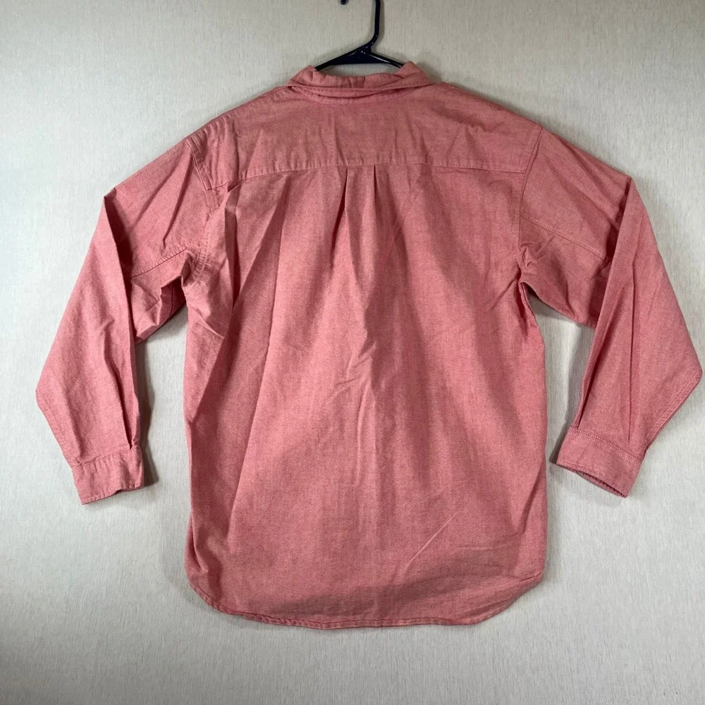 Gap The Big Oxford Shirt Boys XXL 14-16 Red Cotton Long Sleeve Button Down